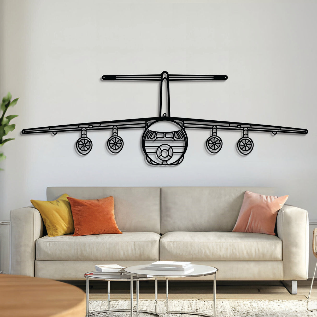 BAe 146 Front Metal Aircraft Wall Art - NCP0033