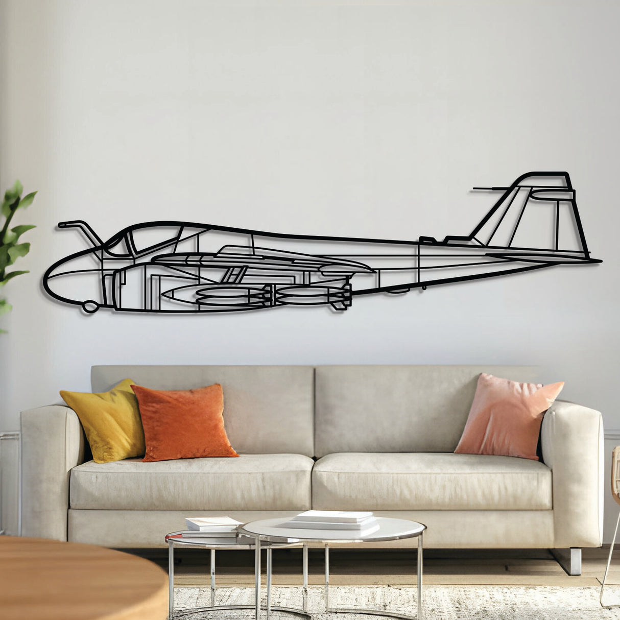 A-6 Intruder Metal Aircraft Wall Art - NCP0014