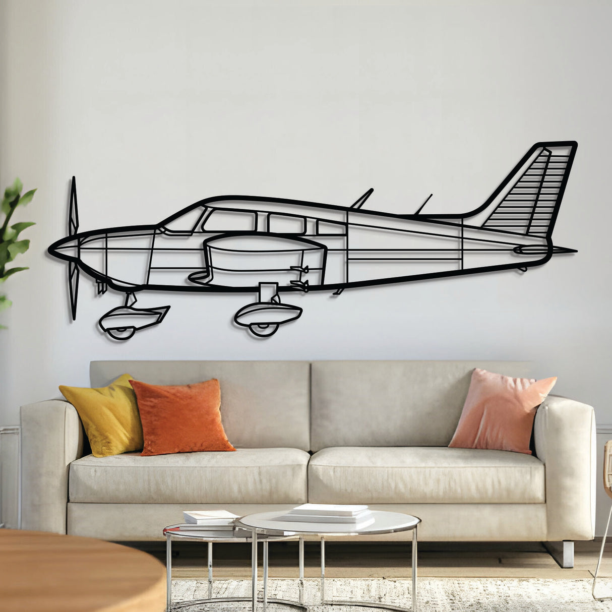 PA-28-180 Cherokee Metal Aircraft Wall Art - NCP0115