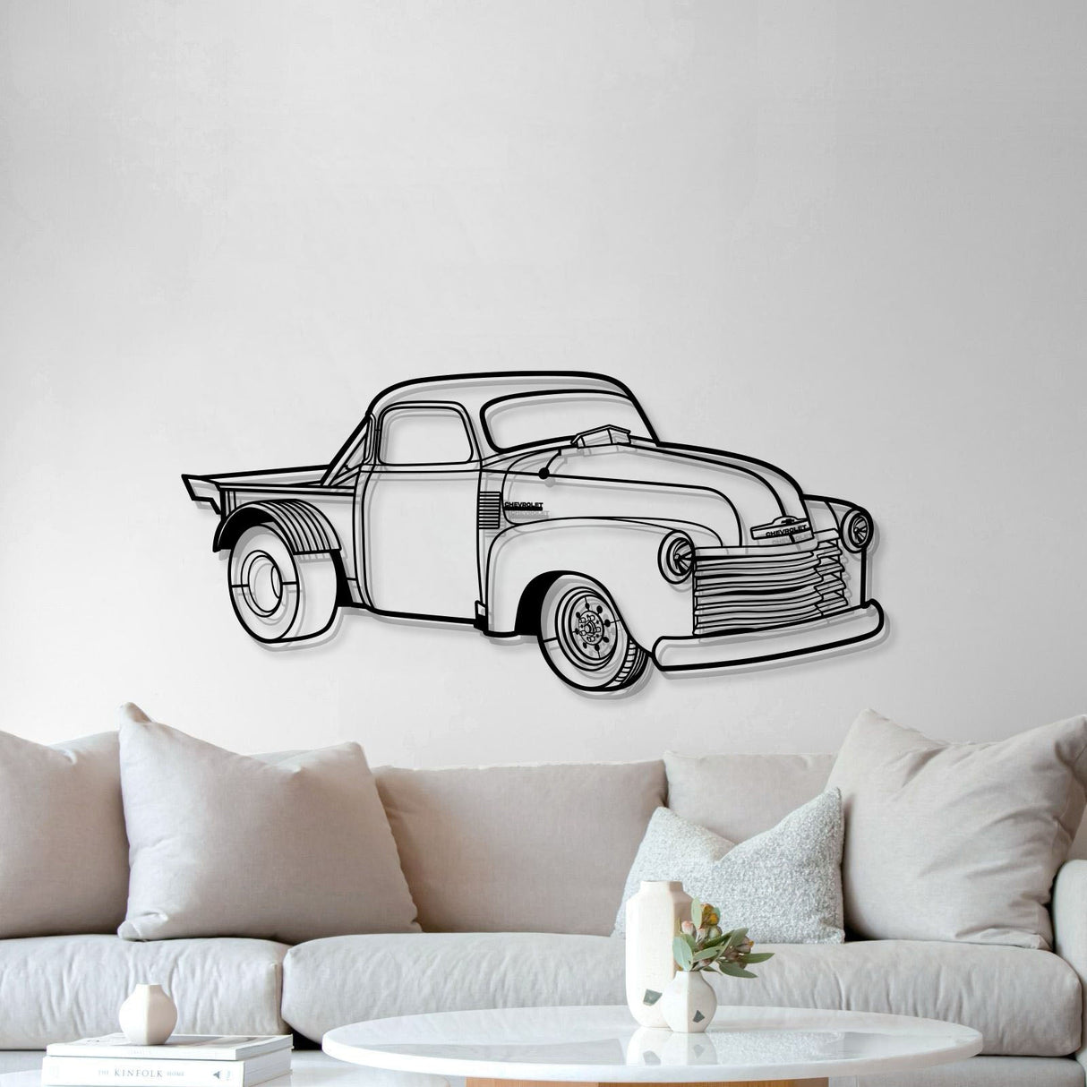 1953 Custom Truck Perspective Metal Car Wall Art - NC1248