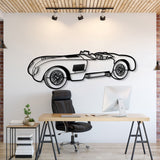 1953 C Type Perspective Metal Car Wall Art - NC1276