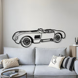 1953 C Type Perspective Metal Car Wall Art - NC1276