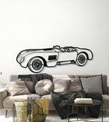 1953 C Type Perspective Metal Car Wall Art - NC1276