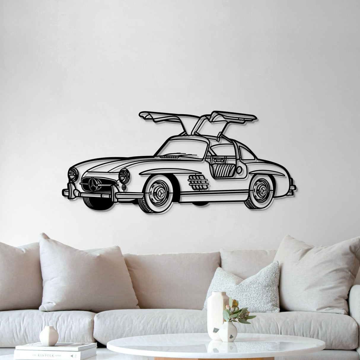 1955 300SL Perspective Metal Car Wall Art - NC1171