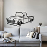 1956 Apache 3100 Big Window Perspective Metal Car Wall Art - NC1147