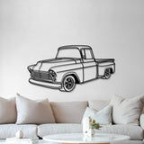 1956 Apache 3100 Big Window Perspective Metal Car Wall Art - NC1147