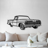 1959 El Camino Perspective Metal Car Wall Art - NC1148