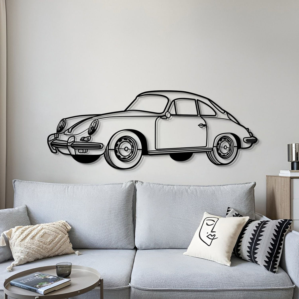 1964 356 SC Perspective Metal Car Wall Art - NC1286