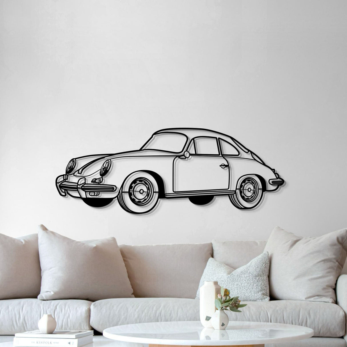 1964 356 SC Perspective Metal Car Wall Art - NC1286