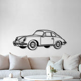 1964 356 SC Perspective Metal Car Wall Art - NC1286