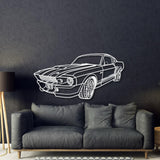 1967 Mustang GT500 Fastback Perspective Metal Car Wall Art - NC1155