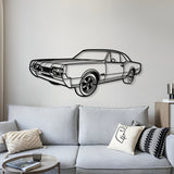 1967 Cutlass 442 Hardtop Perspective Metal Car Wall Art - NC1283