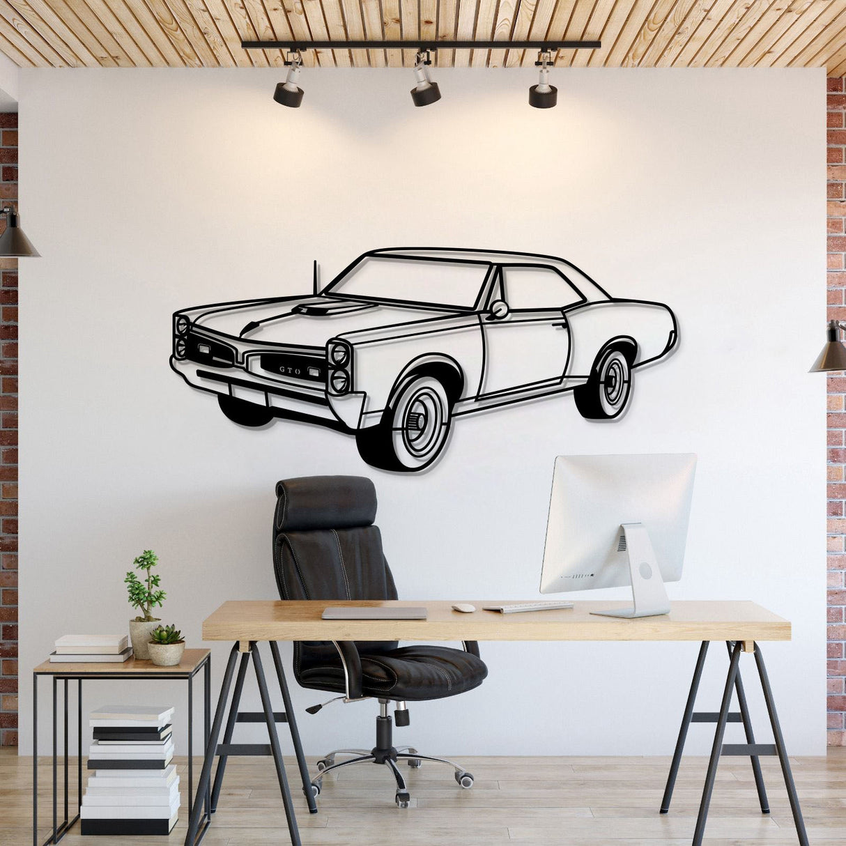 1967 GTO Perspective Metal Car Wall Art - NC1183