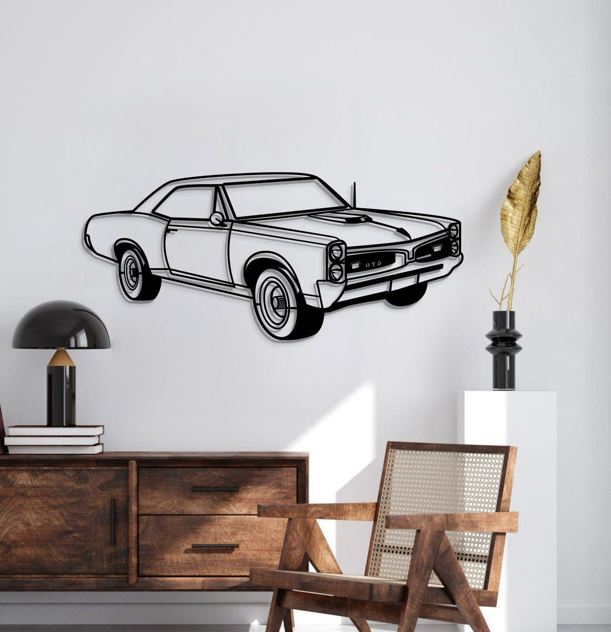 1967 GTO Perspective Metal Car Wall Art - NC1183