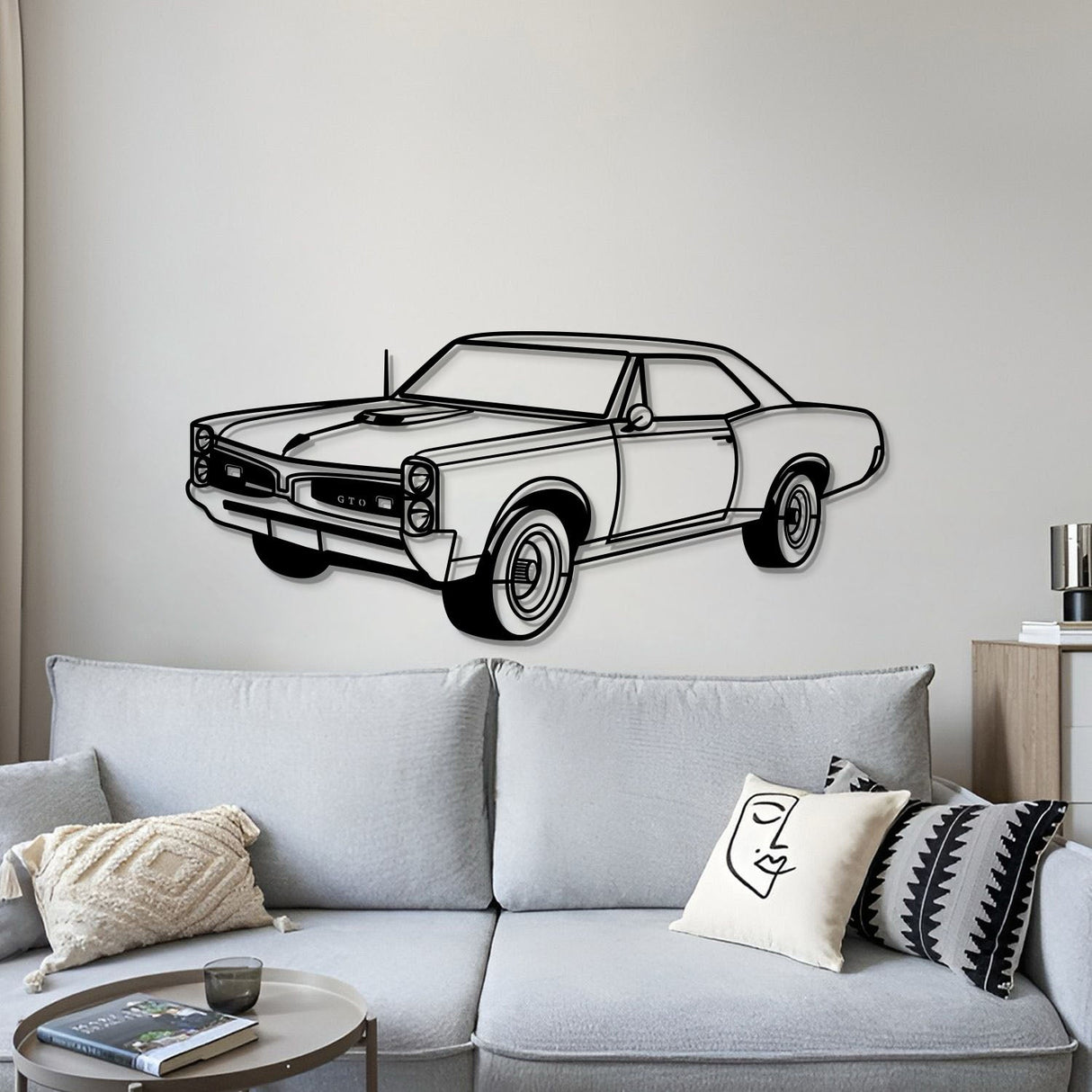 1967 GTO Perspective Metal Car Wall Art - NC1183