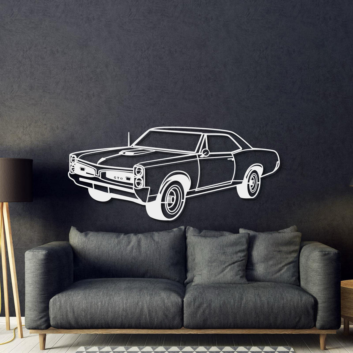 1967 GTO Perspective Metal Car Wall Art - NC1183