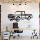 1968 C10 Perspective Metal Car Wall Art - NC1249