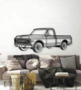 1968 C10 Perspective Metal Car Wall Art - NC1249