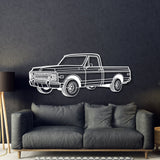 1968 C10 Perspective Metal Car Wall Art - NC1249