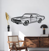 1968 Charger R-T Perspective Metal Car Wall Art - NC1259