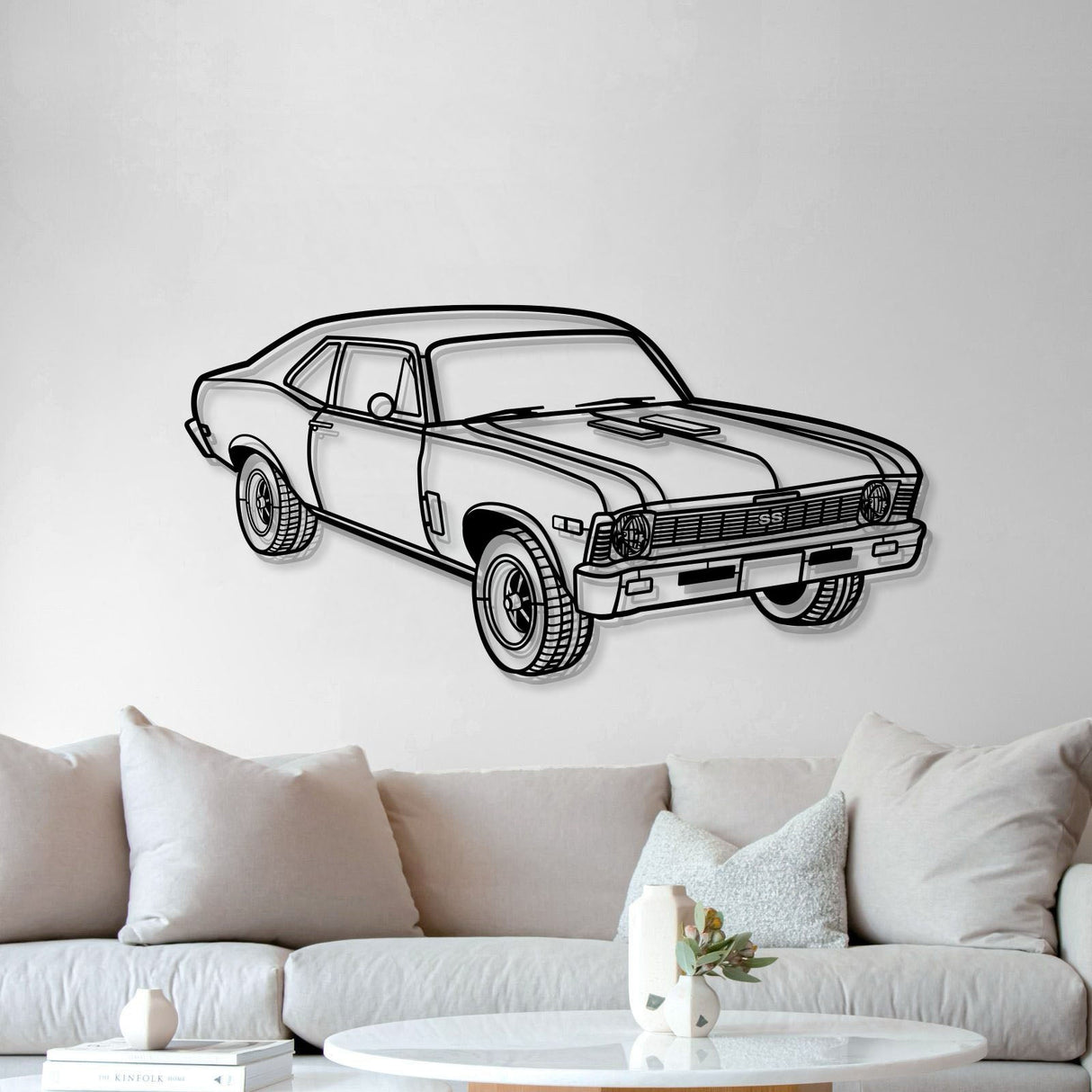 1969 Nova Yenko Perspective Metal Car Wall Art - NC1250