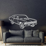 1969 Nova Yenko Perspective Metal Car Wall Art - NC1250