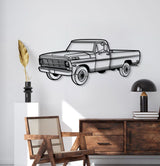 1969 F-250 Perspective Metal Car Wall Art - NC1263