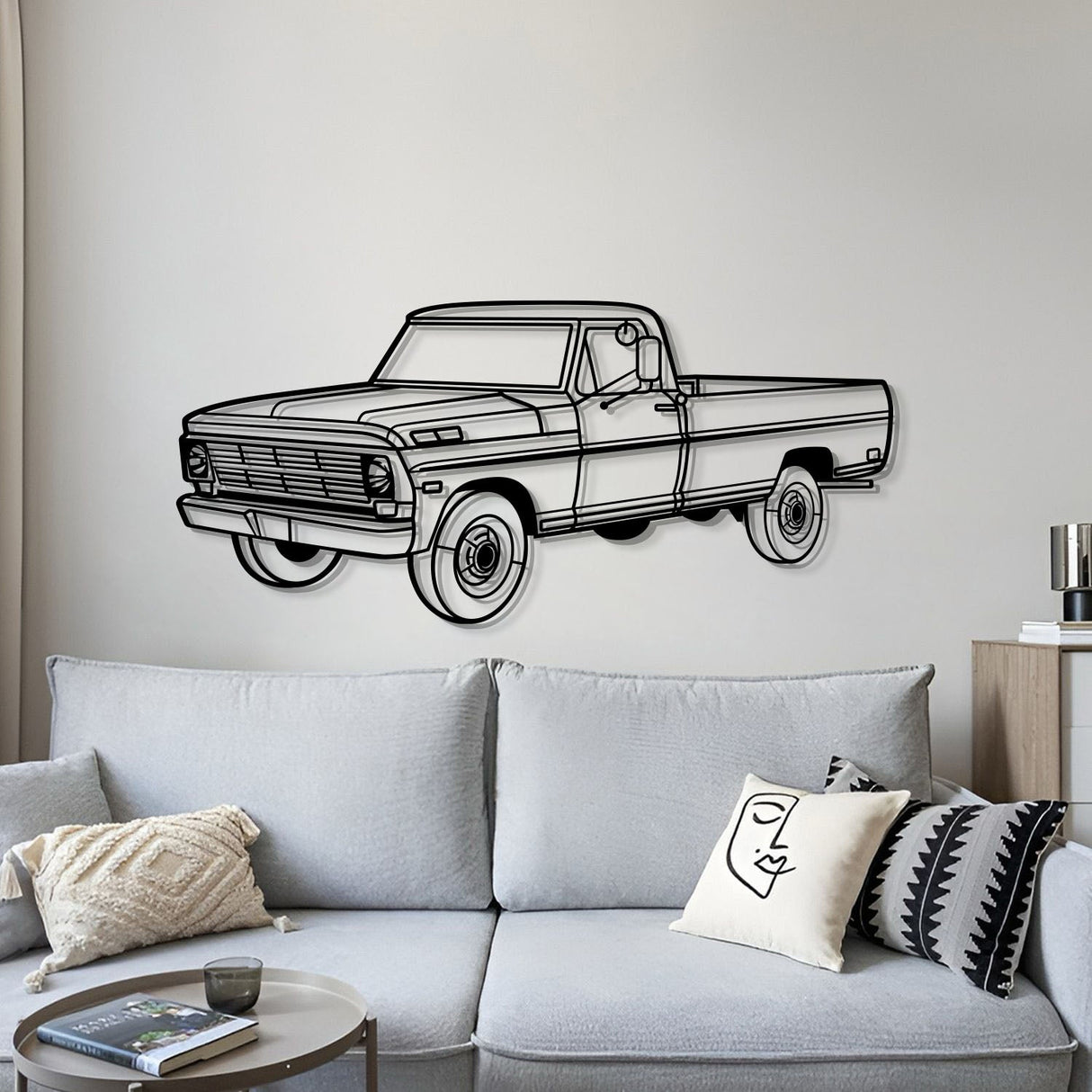 1969 F-250 Perspective Metal Car Wall Art - NC1263