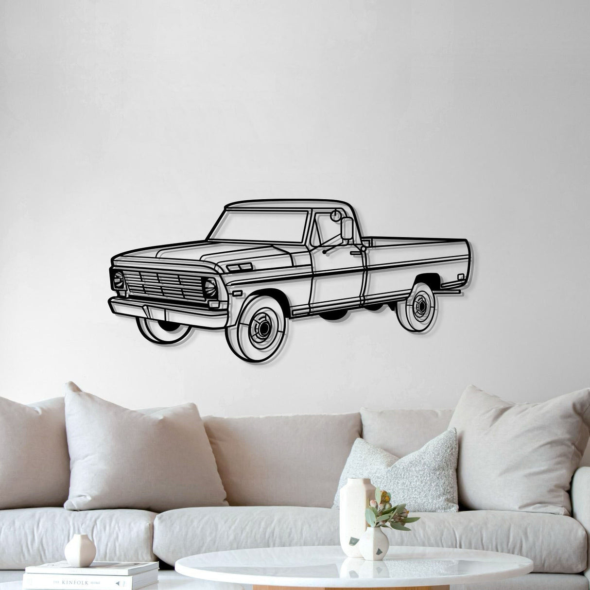 1969 F-250 Perspective Metal Car Wall Art - NC1263