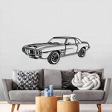 1969 Firebird Trans AM Perspective Metal Car Wall Art - NC1184