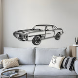 1969 Firebird Trans AM Perspective Metal Car Wall Art - NC1184