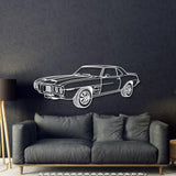 1969 Firebird Trans AM Perspective Metal Car Wall Art - NC1184