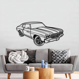 1970 Chevelle SS Perspective Metal Car Wall Art - NC1252