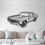 1970 Chevelle SS Perspective Metal Car Wall Art - NC1252