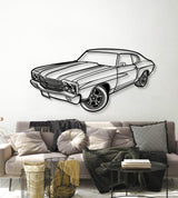 1970 Chevelle SS Perspective Metal Car Wall Art - NC1252