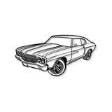 1970 Chevelle SS Perspective Metal Car Wall Art - NC1252