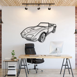 1970 Corvette LT1 Perspective Metal Car Wall Art - NC1253