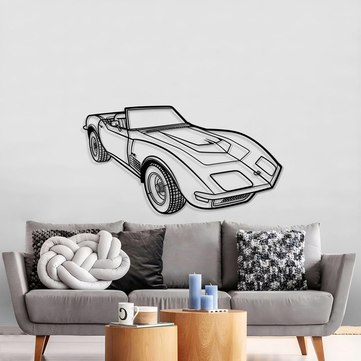 1970 Corvette LT1 Perspective Metal Car Wall Art - NC1253