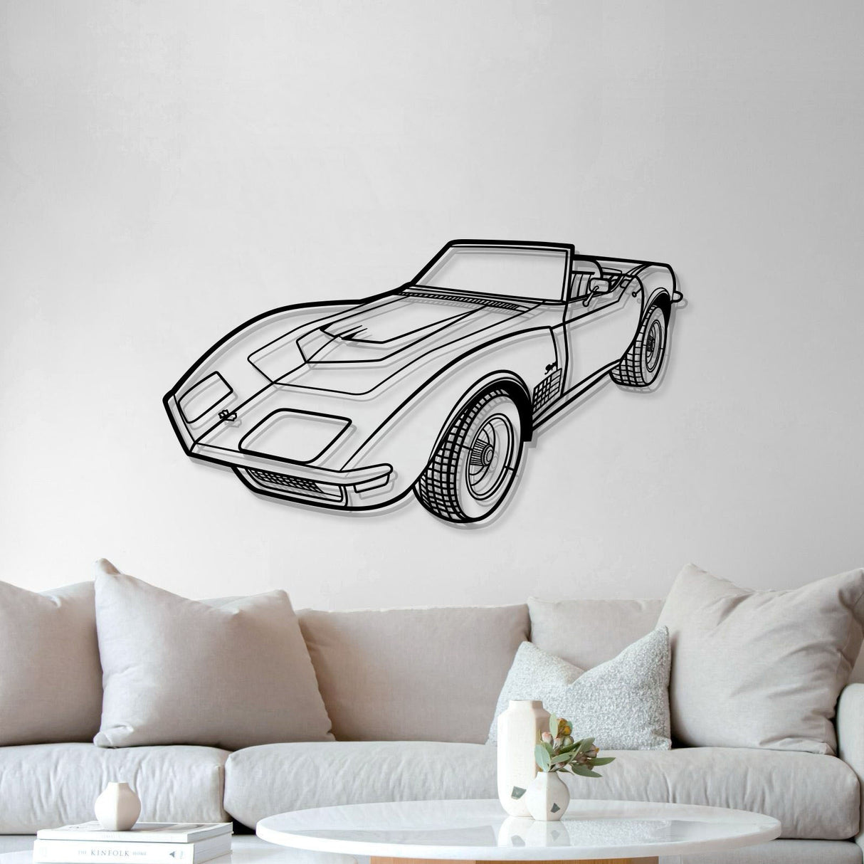 1970 Corvette LT1 Perspective Metal Car Wall Art - NC1253