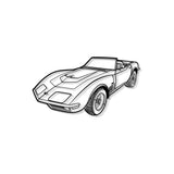 1970 Corvette LT1 Perspective Metal Car Wall Art - NC1253