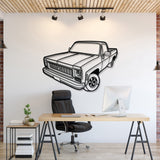 1973 C10 Perspective Metal Car Wall Art - NC1254