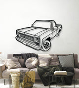 1973 C10 Perspective Metal Car Wall Art - NC1254