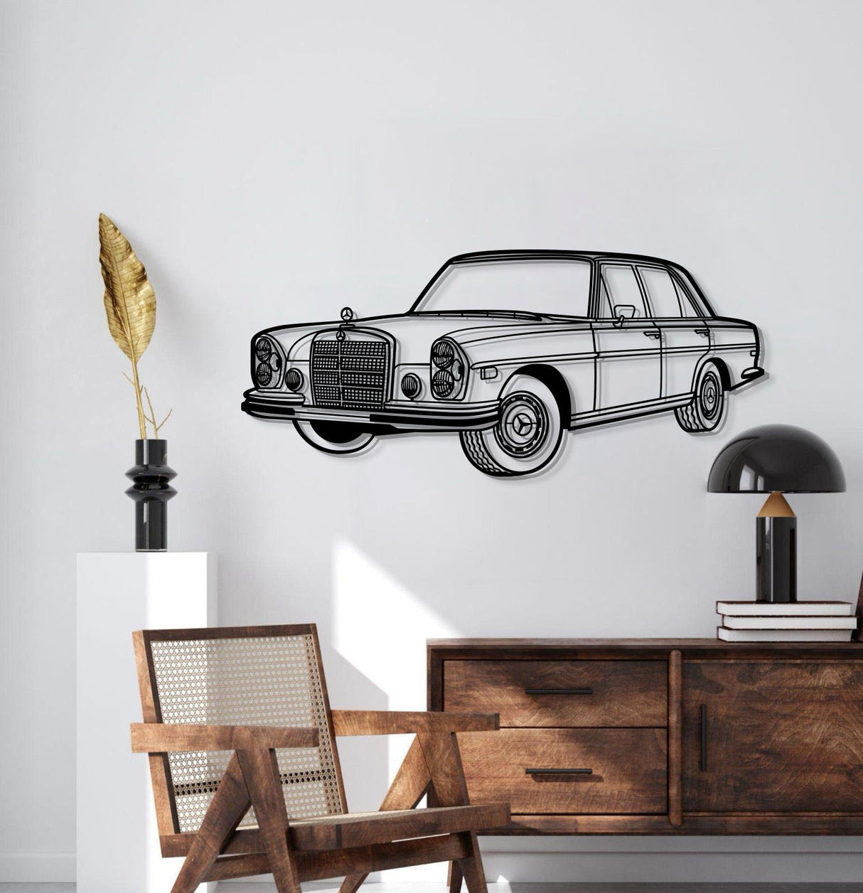 1972 280 SE W108 Perspective Metal Car Wall Art - NC1281