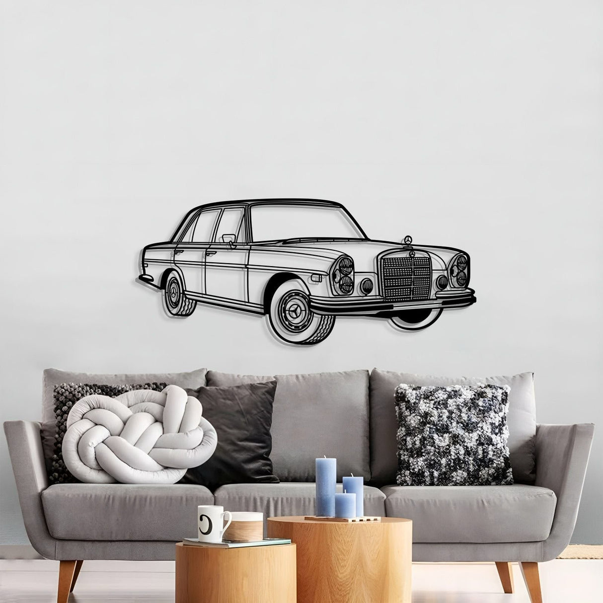 1972 280 SE W108 Perspective Metal Car Wall Art - NC1281