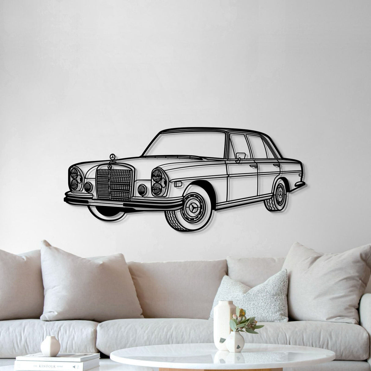 1972 280 SE W108 Perspective Metal Car Wall Art - NC1281