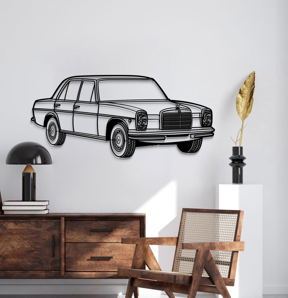 1974 W115 Perspective Metal Car Wall Art - NC1172