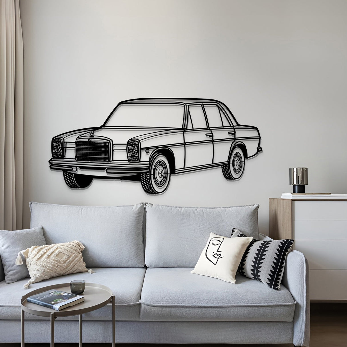 1974 W115 Perspective Metal Car Wall Art - NC1172