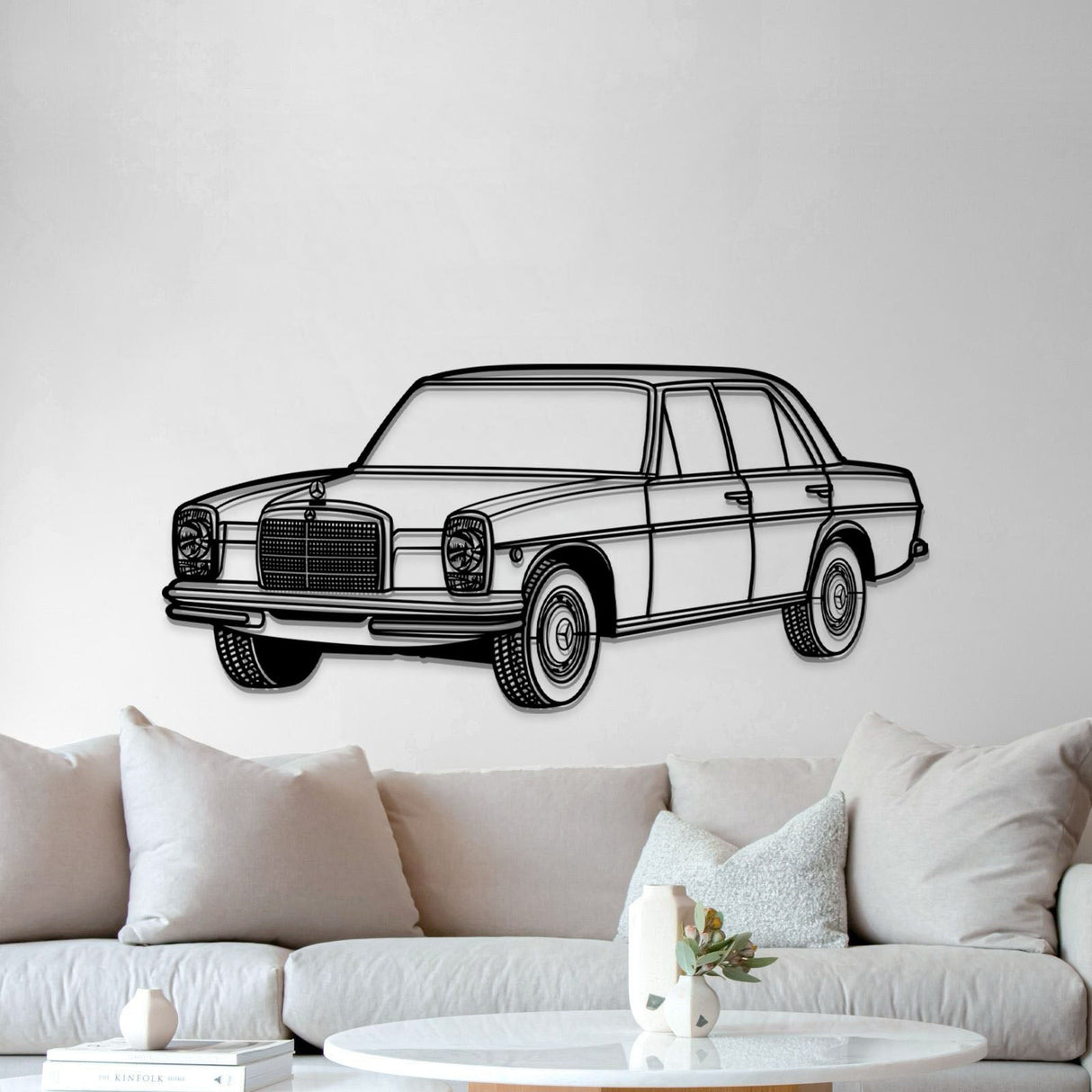 1974 W115 Perspective Metal Car Wall Art - NC1172