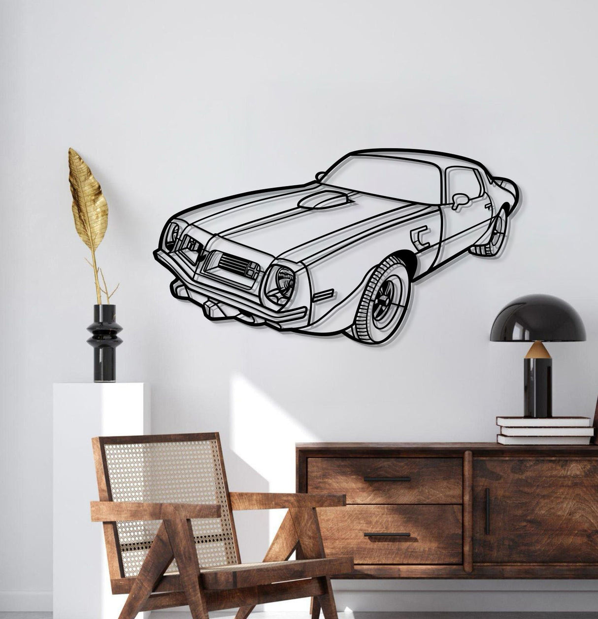 1975 Transam Perspective Metal Car Wall Art - NC1284