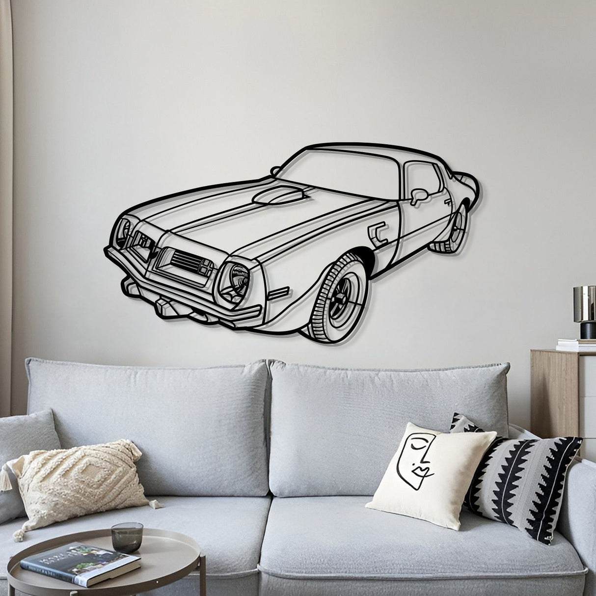 1975 Transam Perspective Metal Car Wall Art - NC1284